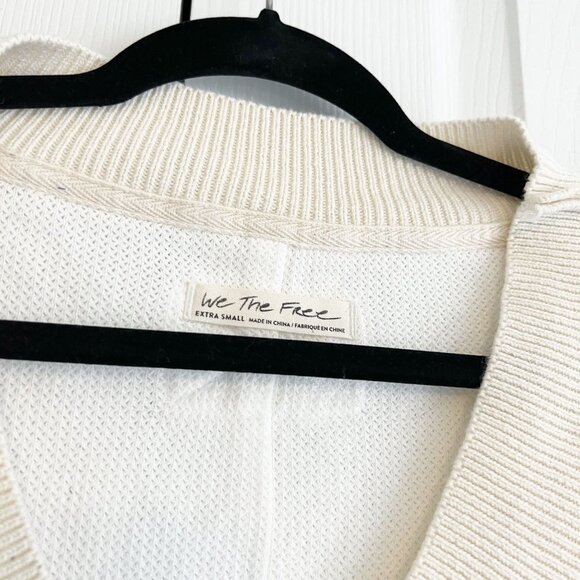 Free People Asher Ivory White Long Sleeve Thermal Top Women's Size X-Small XS - Picture 6 of 7